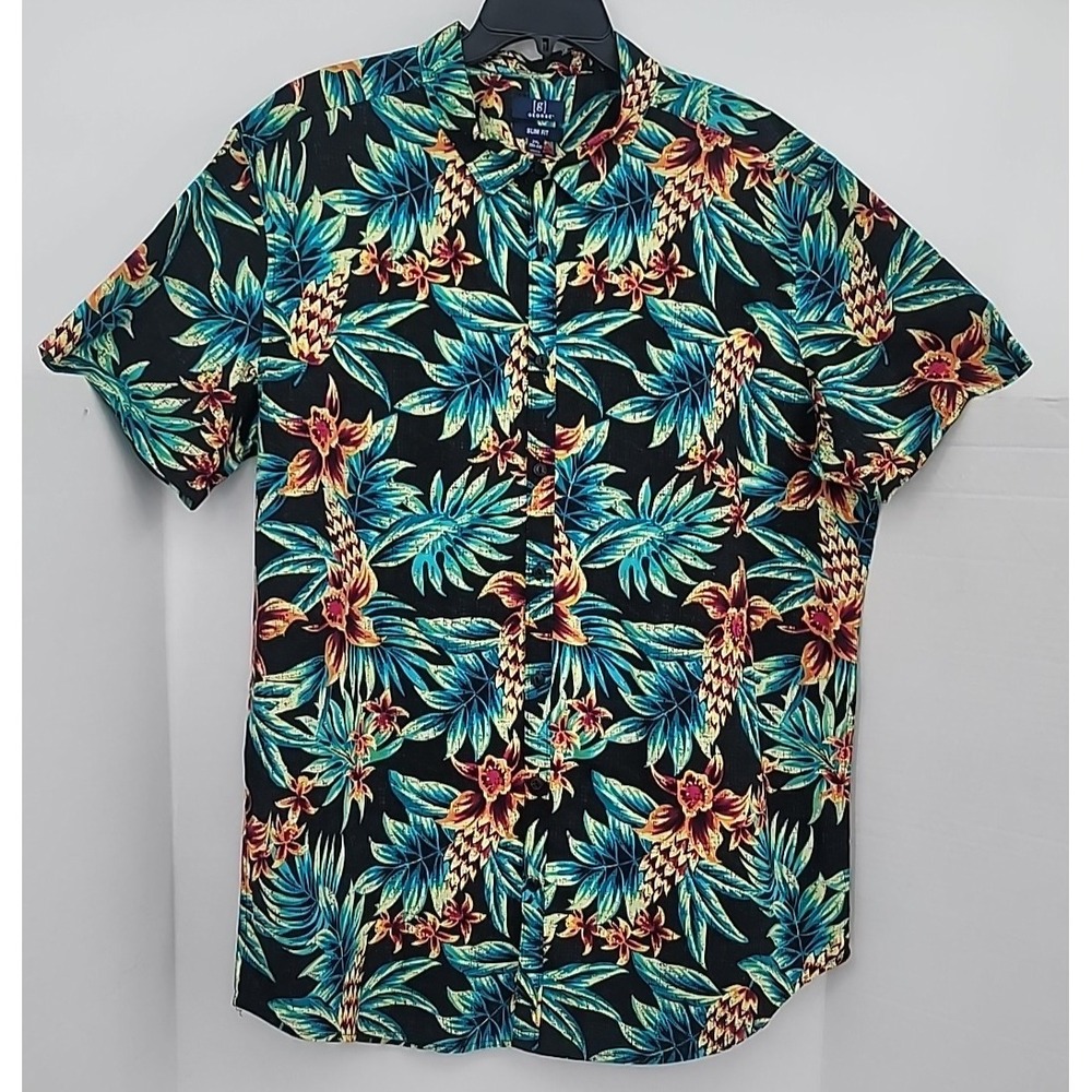 Vtg 90s George Men's Hawaiian Camp 2XL Summer Preppy Beach Resort Vacation Y2K
